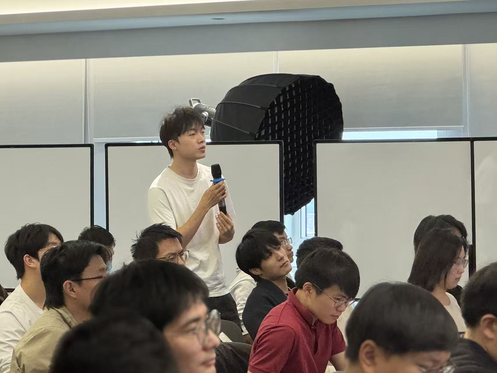 Audience member asking a question