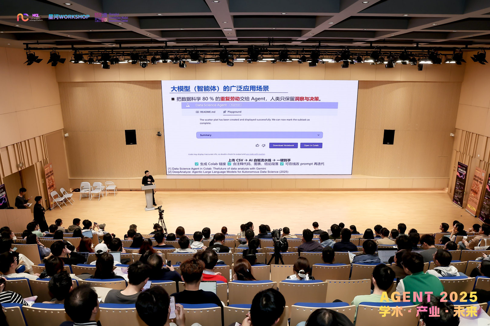Speaker presenting on stage